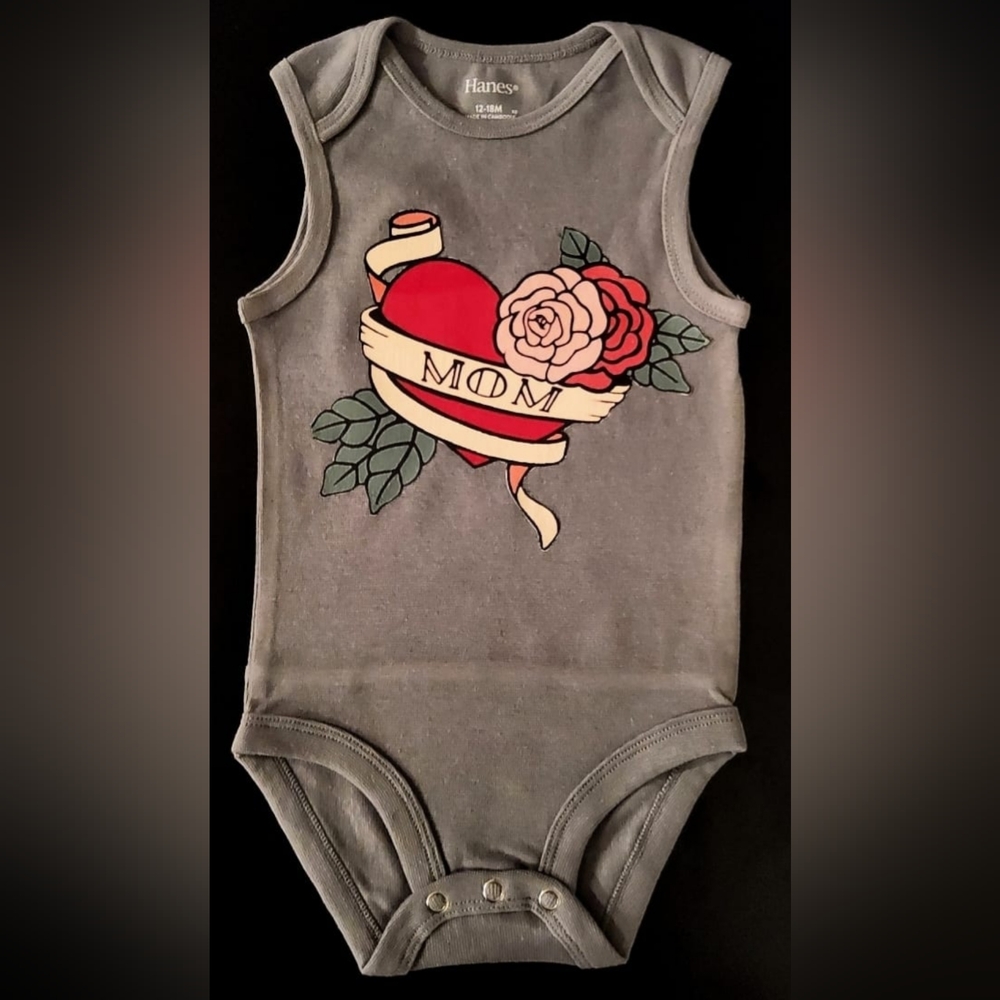 12-18m Hanes Onesies With Mom-Tattoo Design 🤩
